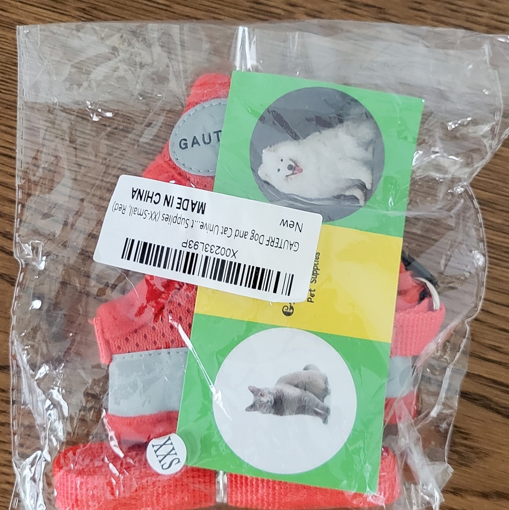 Small Dog or Cat Harness - XXS red